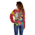 Personalized Guyana Canje Pheasant Off Shoulder Sweater Tropical Flowers - Wonder Print Shop