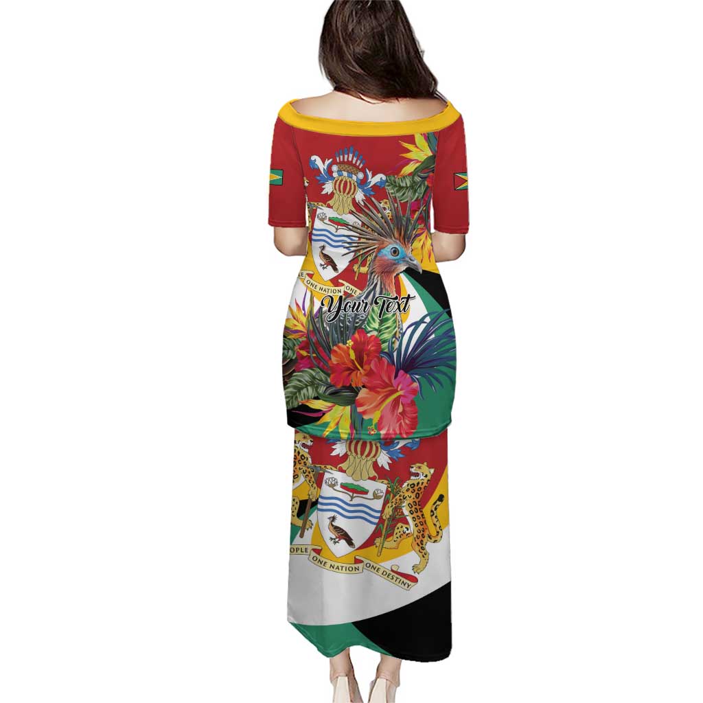 Personalized Guyana Canje Pheasant Puletasi Tropical Flowers - Wonder Print Shop