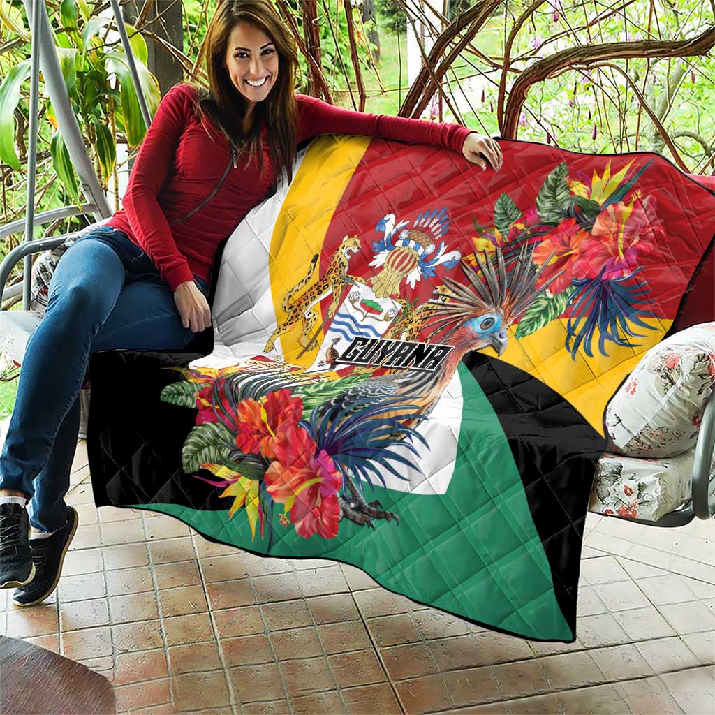 Guyana Canje Pheasant Quilt Tropical Flowers - Wonder Print Shop
