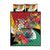 Guyana Canje Pheasant Quilt Bed Set Tropical Flowers - Wonder Print Shop