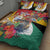 Guyana Canje Pheasant Quilt Bed Set Tropical Flowers - Wonder Print Shop