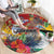 Guyana Canje Pheasant Round Carpet Tropical Flowers - Wonder Print Shop