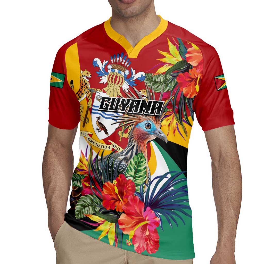 Personalized Guyana Canje Pheasant Rugby Jersey Tropical Flowers - Wonder Print Shop