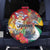 Guyana Canje Pheasant Spare Tire Cover Tropical Flowers - Wonder Print Shop