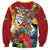 Personalized Guyana Canje Pheasant Sweatshirt Tropical Flowers - Wonder Print Shop