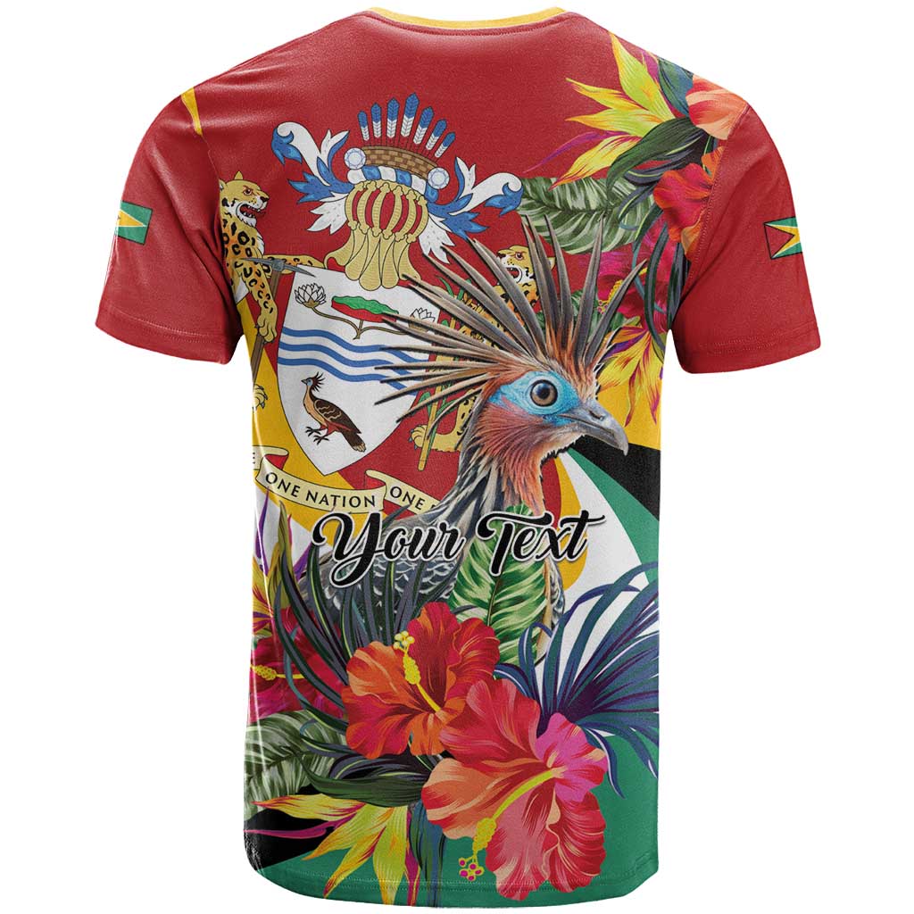 Personalized Guyana Canje Pheasant T Shirt Tropical Flowers - Wonder Print Shop