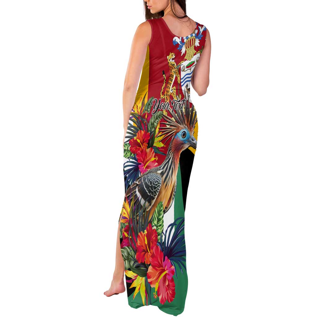 Personalized Guyana Canje Pheasant Tank Maxi Dress Tropical Flowers - Wonder Print Shop