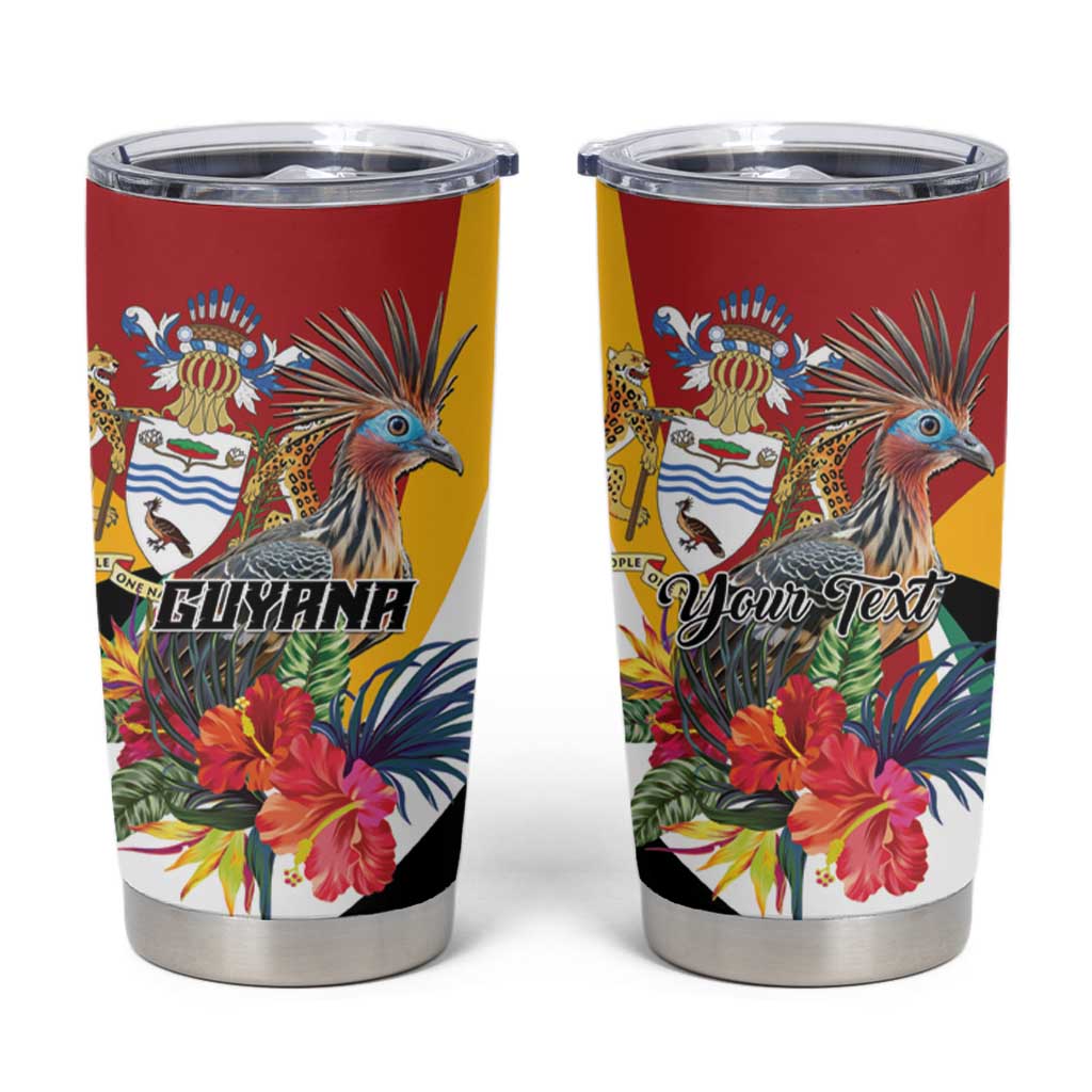 Personalized Guyana Canje Pheasant Tumbler Cup Tropical Flowers - Wonder Print Shop