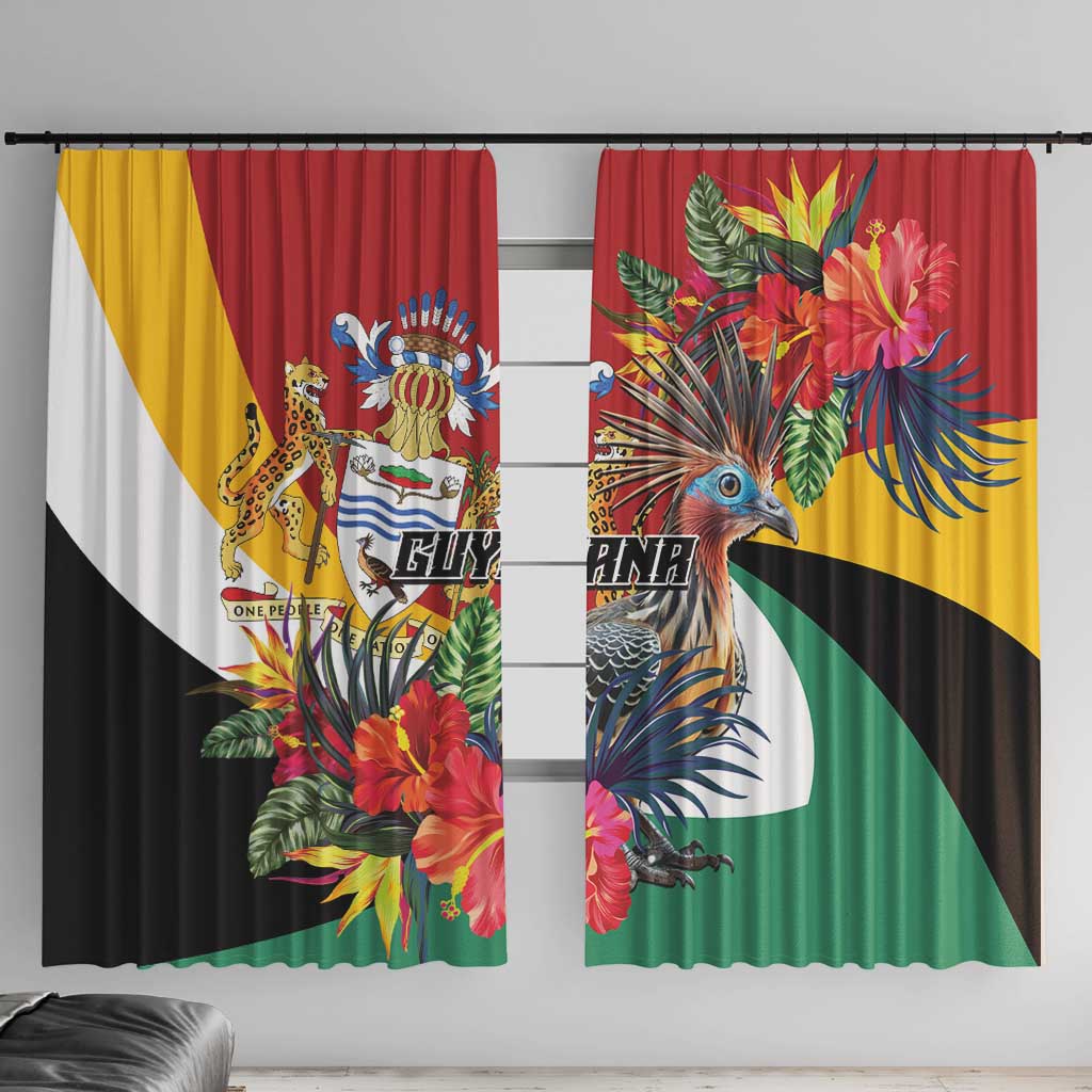 Guyana Canje Pheasant Window Curtain Tropical Flowers - Wonder Print Shop