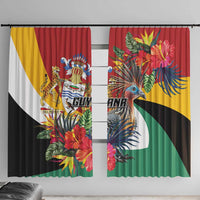 Guyana Canje Pheasant Window Curtain Tropical Flowers - Wonder Print Shop