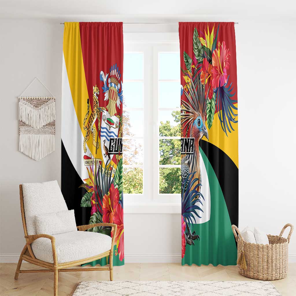 Guyana Canje Pheasant Window Curtain Tropical Flowers - Wonder Print Shop
