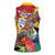 Personalized Guyana Canje Pheasant Women Sleeveless Polo Shirt Tropical Flowers - Wonder Print Shop