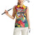 Personalized Guyana Canje Pheasant Women Sleeveless Polo Shirt Tropical Flowers - Wonder Print Shop