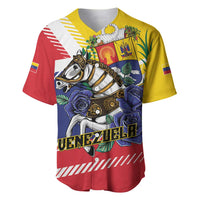 Personalized Venezuela White Horse Baseball Jersey Veneziola Flag Colors - Wonder Print Shop