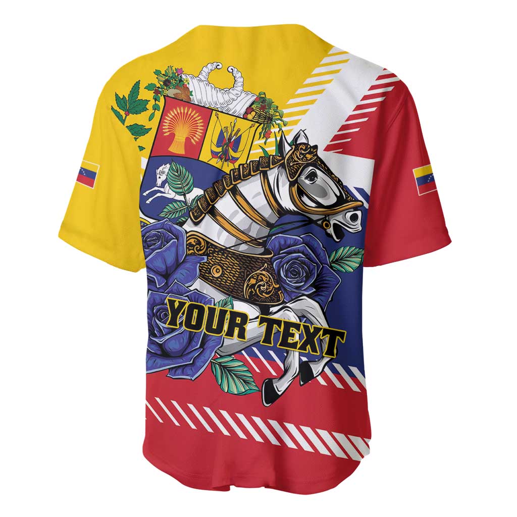 Personalized Venezuela White Horse Baseball Jersey Veneziola Flag Colors - Wonder Print Shop