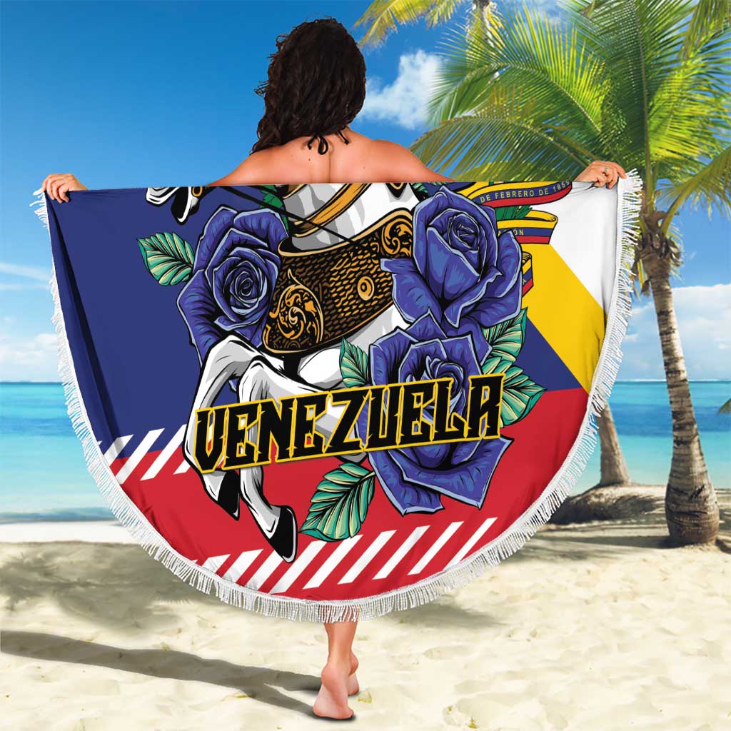 Venezuela White Horse Beach Blanket Veneziola Flag Colors - Wonder Print Shop