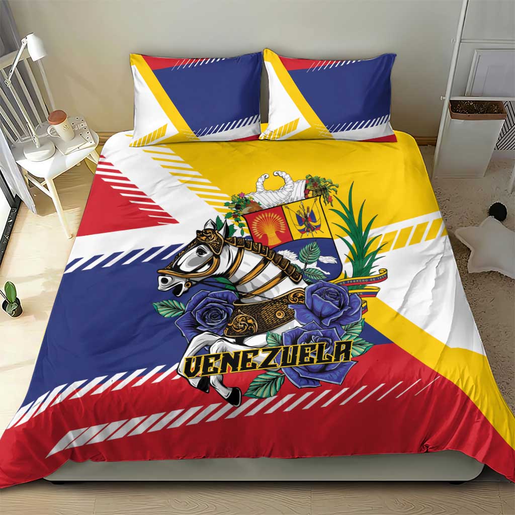 Venezuela White Horse Bedding Set Veneziola Flag Colors - Wonder Print Shop
