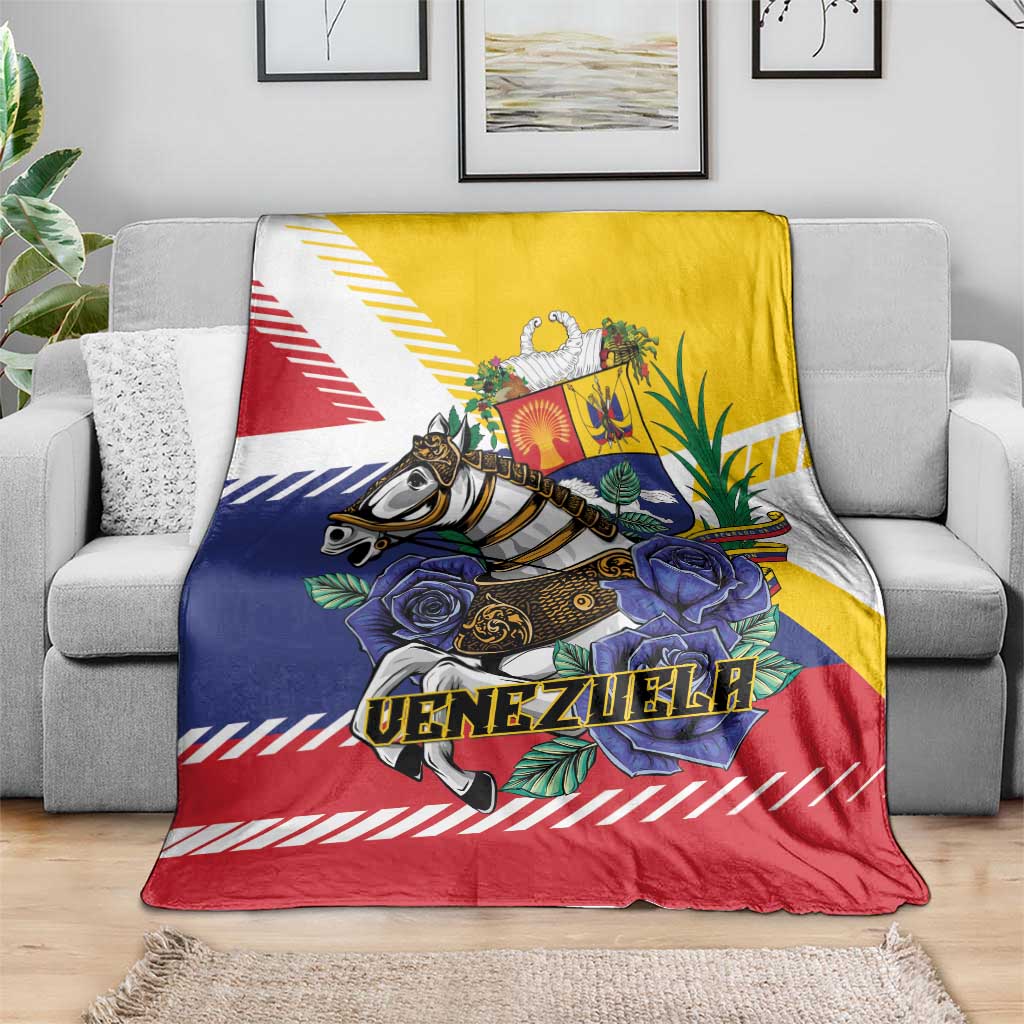 Venezuela White Horse Blanket Veneziola Flag Colors - Wonder Print Shop