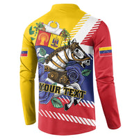 Personalized Venezuela White Horse Button Sweatshirt Veneziola Flag Colors - Wonder Print Shop