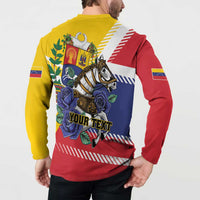 Personalized Venezuela White Horse Button Sweatshirt Veneziola Flag Colors - Wonder Print Shop