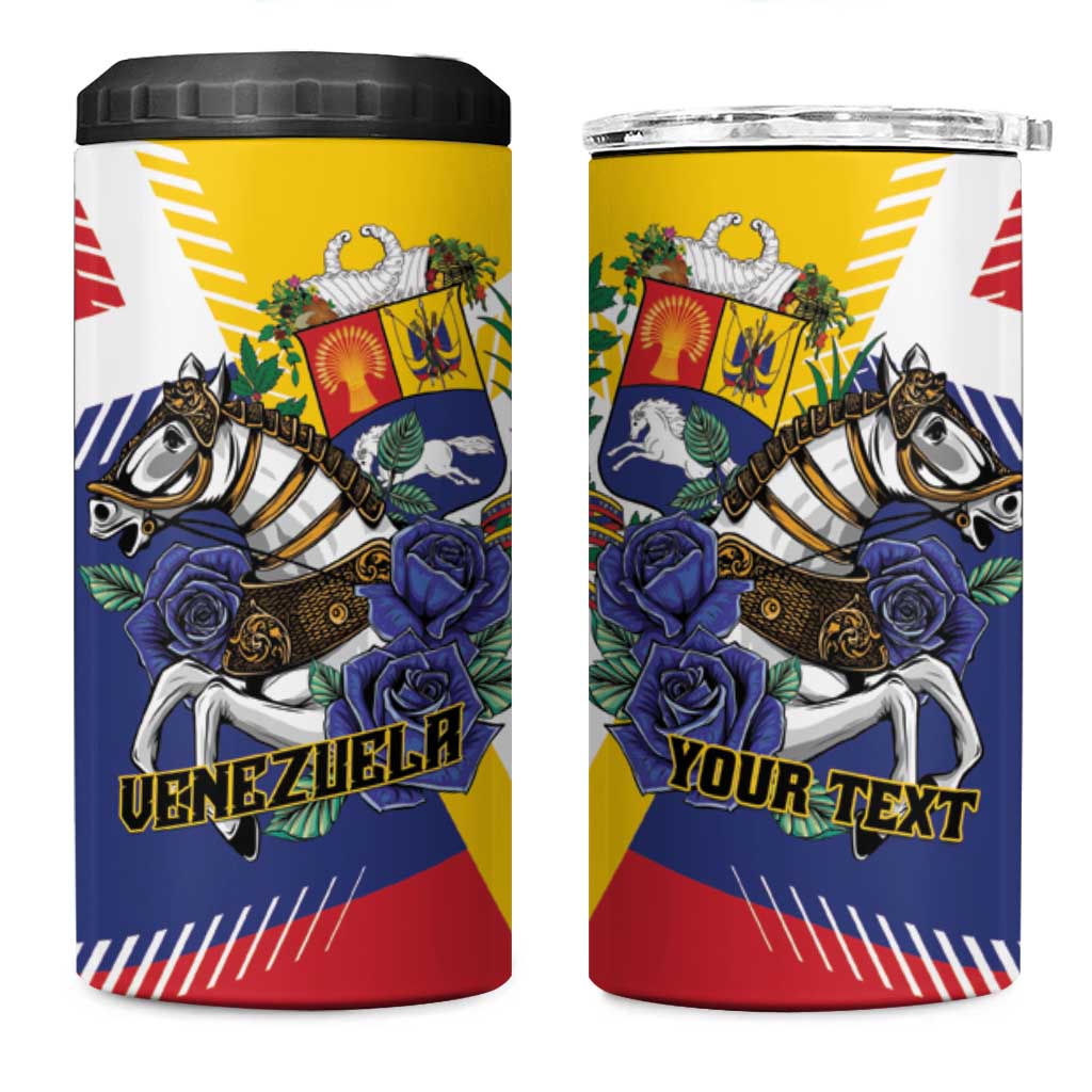 Personalized Venezuela White Horse 4 in 1 Can Cooler Tumbler Veneziola Flag Colors - Wonder Print Shop