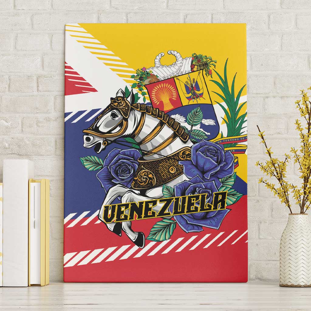 Venezuela White Horse Canvas Wall Art Veneziola Flag Colors - Wonder Print Shop