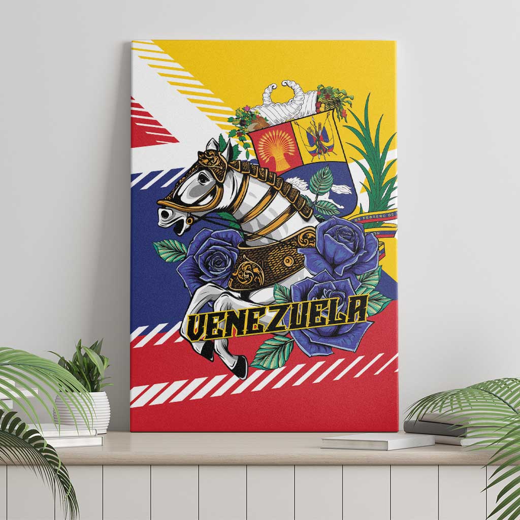 Venezuela White Horse Canvas Wall Art Veneziola Flag Colors - Wonder Print Shop