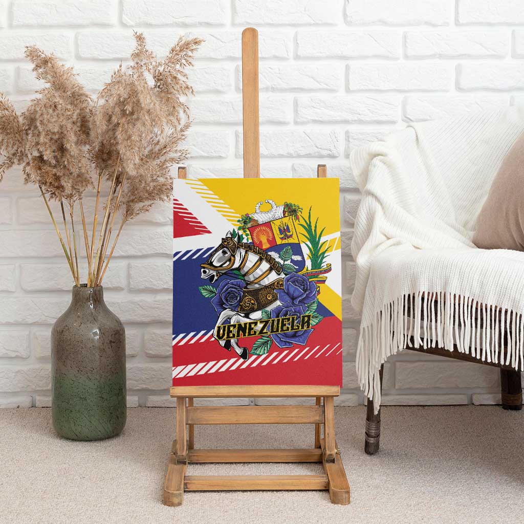 Venezuela White Horse Canvas Wall Art Veneziola Flag Colors - Wonder Print Shop