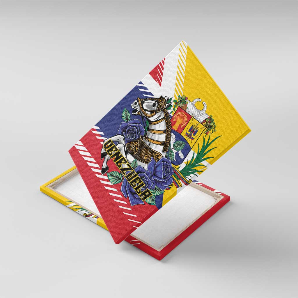 Venezuela White Horse Canvas Wall Art Veneziola Flag Colors - Wonder Print Shop