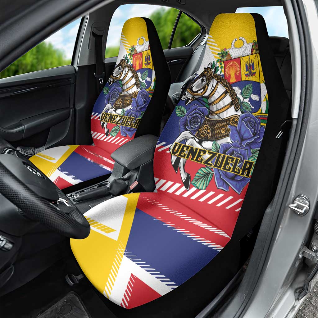 Venezuela White Horse Car Seat Cover Veneziola Flag Colors - Wonder Print Shop