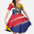 Personalized Venezuela White Horse Family Matching Long Sleeve Bodycon Dress and Hawaiian Shirt Veneziola Flag Colors - Wonder Print Shop