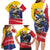 Personalized Venezuela White Horse Family Matching Long Sleeve Bodycon Dress and Hawaiian Shirt Veneziola Flag Colors - Wonder Print Shop