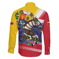 Personalized Venezuela White Horse Family Matching Long Sleeve Bodycon Dress and Hawaiian Shirt Veneziola Flag Colors - Wonder Print Shop