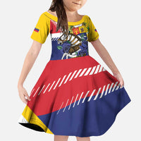 Personalized Venezuela White Horse Family Matching Off Shoulder Maxi Dress and Hawaiian Shirt Veneziola Flag Colors - Wonder Print Shop