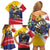 Personalized Venezuela White Horse Family Matching Off Shoulder Short Dress and Hawaiian Shirt Veneziola Flag Colors - Wonder Print Shop