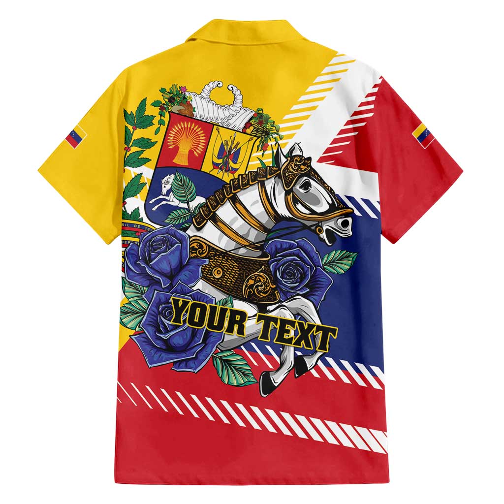 Personalized Venezuela White Horse Family Matching Off Shoulder Short Dress and Hawaiian Shirt Veneziola Flag Colors - Wonder Print Shop