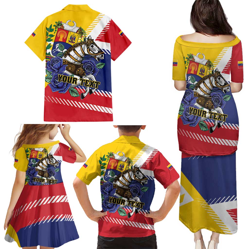 Personalized Venezuela White Horse Family Matching Puletasi and Hawaiian Shirt Veneziola Flag Colors - Wonder Print Shop