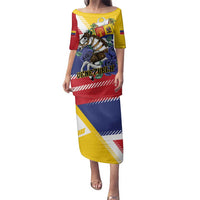 Personalized Venezuela White Horse Family Matching Puletasi and Hawaiian Shirt Veneziola Flag Colors - Wonder Print Shop