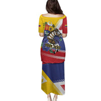 Personalized Venezuela White Horse Family Matching Puletasi and Hawaiian Shirt Veneziola Flag Colors - Wonder Print Shop