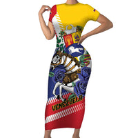 Personalized Venezuela White Horse Family Matching Short Sleeve Bodycon Dress and Hawaiian Shirt Veneziola Flag Colors - Wonder Print Shop