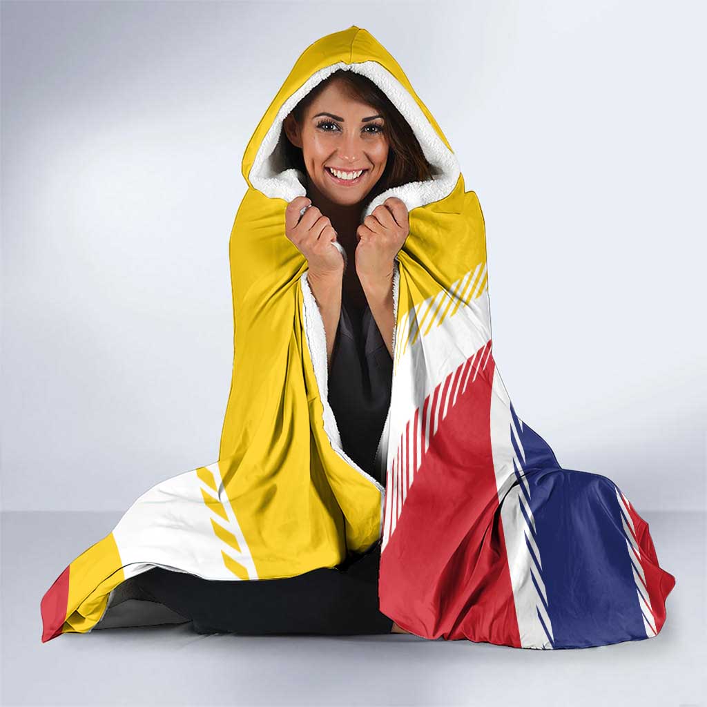 Venezuela White Horse Hooded Blanket Veneziola Flag Colors - Wonder Print Shop