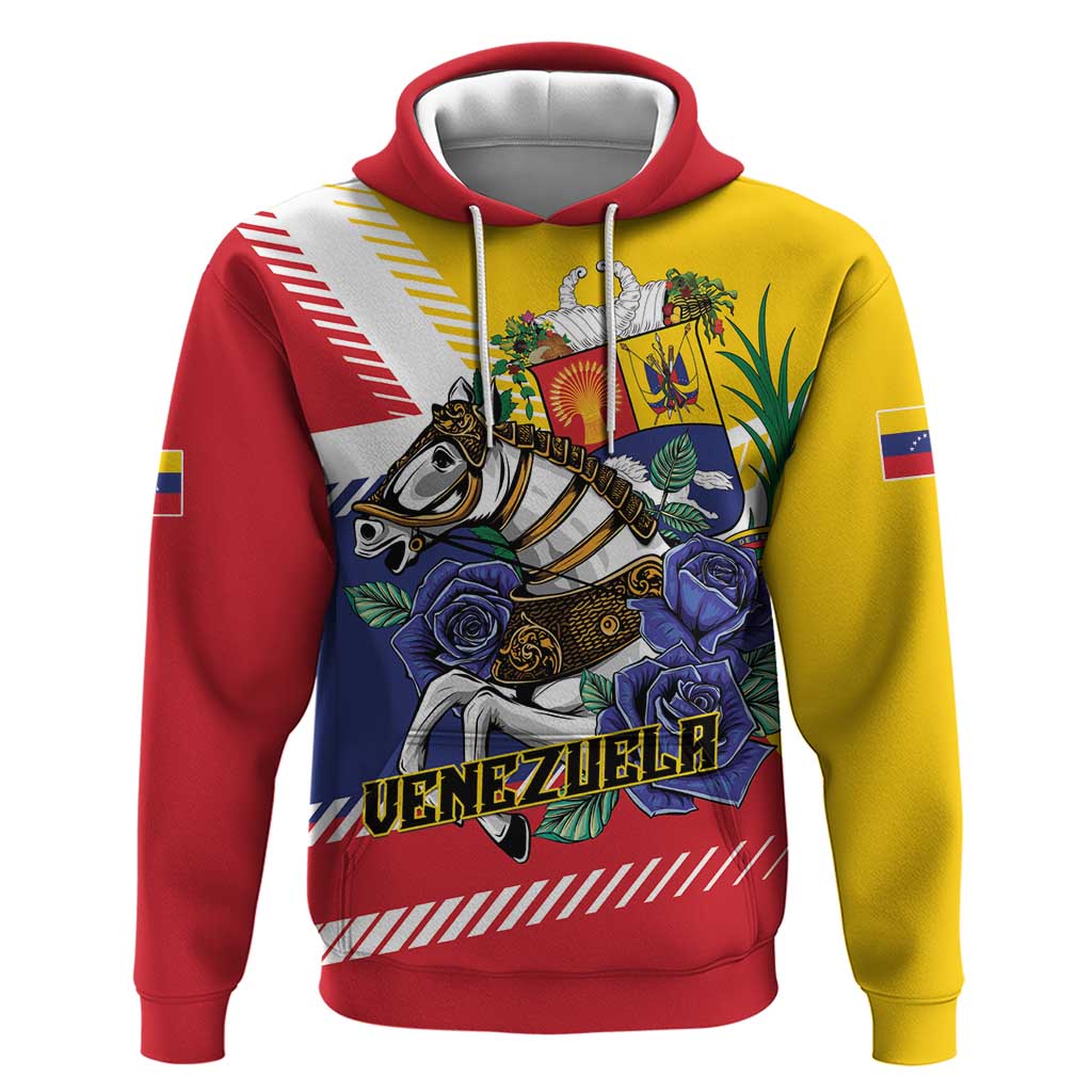 Personalized Venezuela White Horse Hoodie Veneziola Flag Colors - Wonder Print Shop