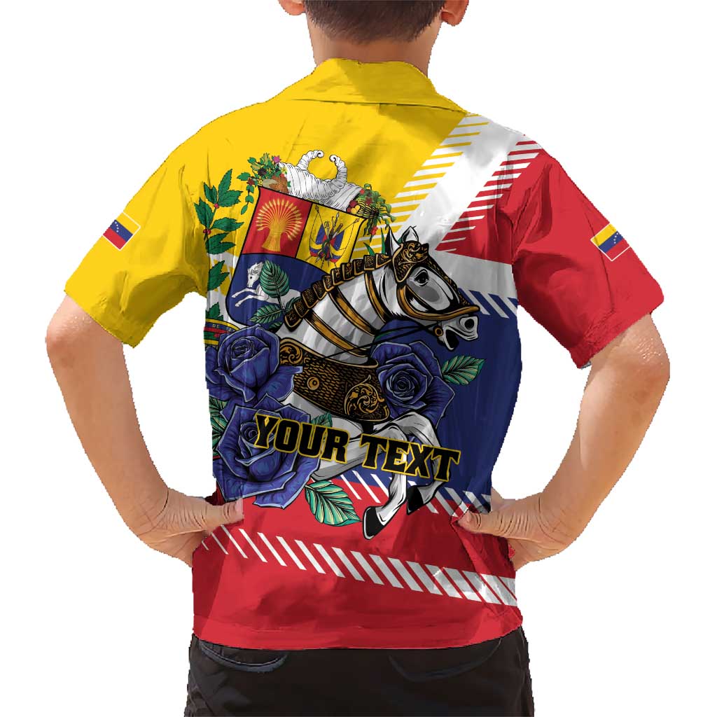 Personalized Venezuela White Horse Kid Hawaiian Shirt Veneziola Flag Colors - Wonder Print Shop