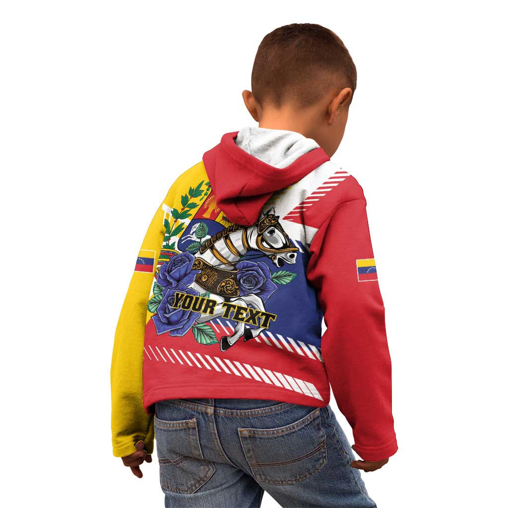 Personalized Venezuela White Horse Kid Hoodie Veneziola Flag Colors - Wonder Print Shop