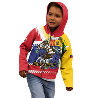 Personalized Venezuela White Horse Kid Hoodie Veneziola Flag Colors - Wonder Print Shop