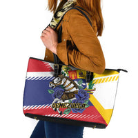 Venezuela White Horse Leather Tote Bag Veneziola Flag Colors - Wonder Print Shop