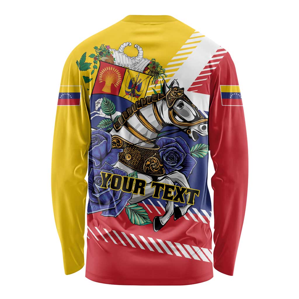 Personalized Venezuela White Horse Long Sleeve Shirt Veneziola Flag Colors - Wonder Print Shop