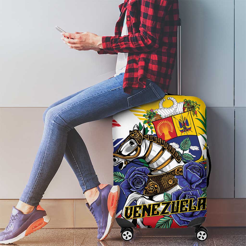 Venezuela White Horse Luggage Cover Veneziola Flag Colors - Wonder Print Shop