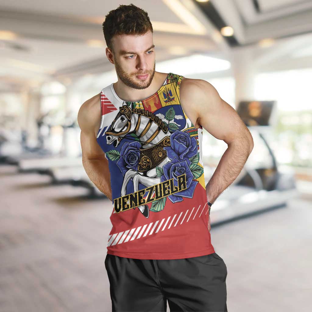 Personalized Venezuela White Horse Men Tank Top Veneziola Flag Colors - Wonder Print Shop