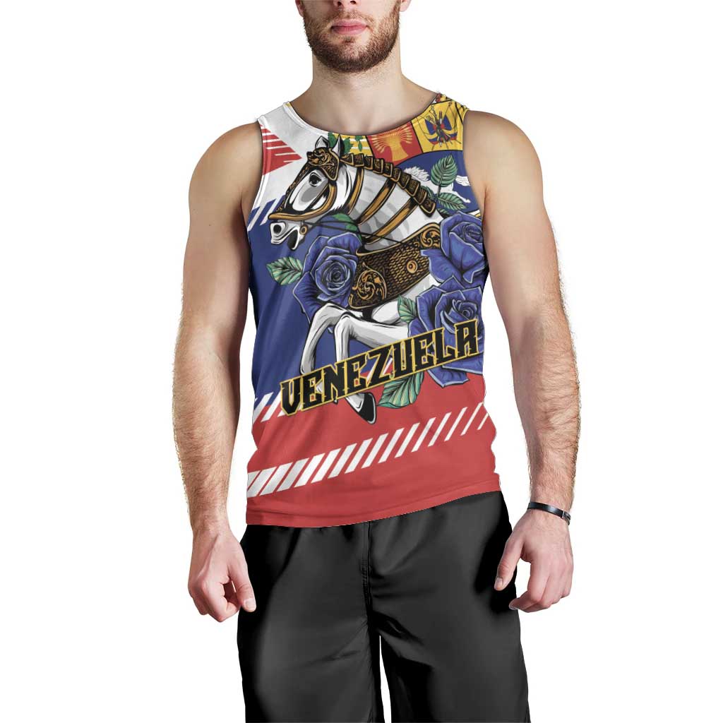 Personalized Venezuela White Horse Men Tank Top Veneziola Flag Colors - Wonder Print Shop